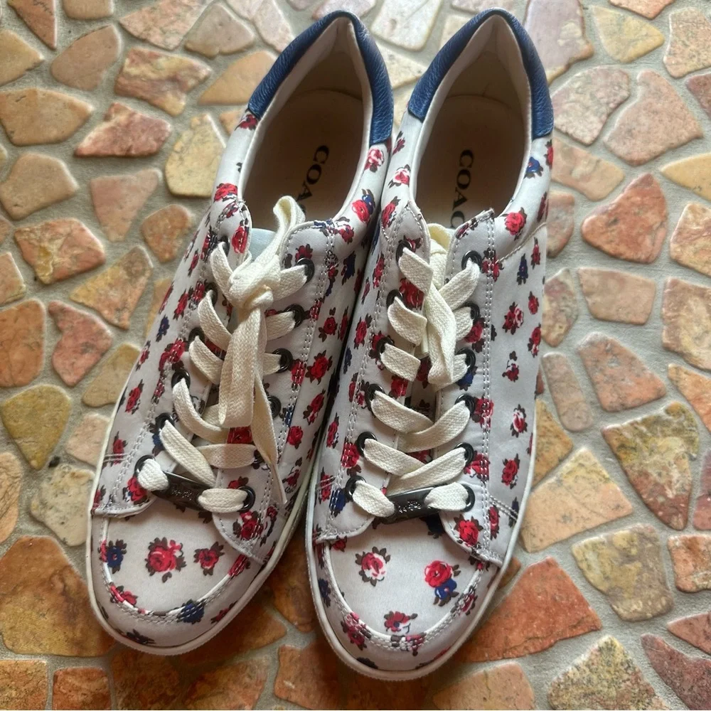 Coach NWT floral sneakers 8.5 - Picture 7 of 8